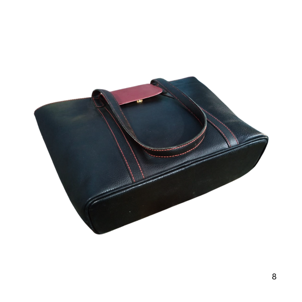 Black Leather Handbag for Women