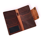 Dark Brown Travel Wallet Passport Cover