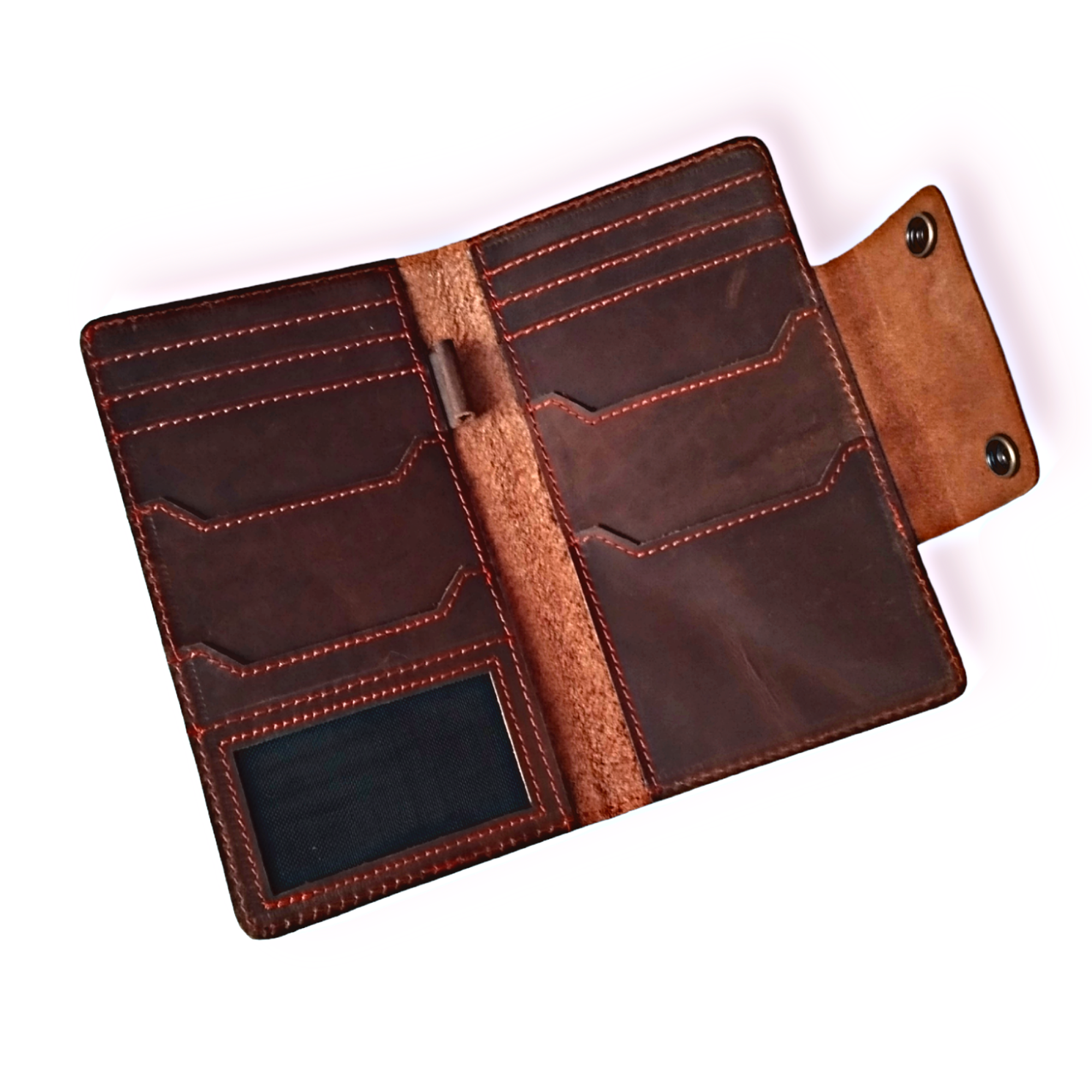 Dark Brown Travel Wallet Passport Cover