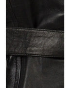 Black Leather Coat for Women