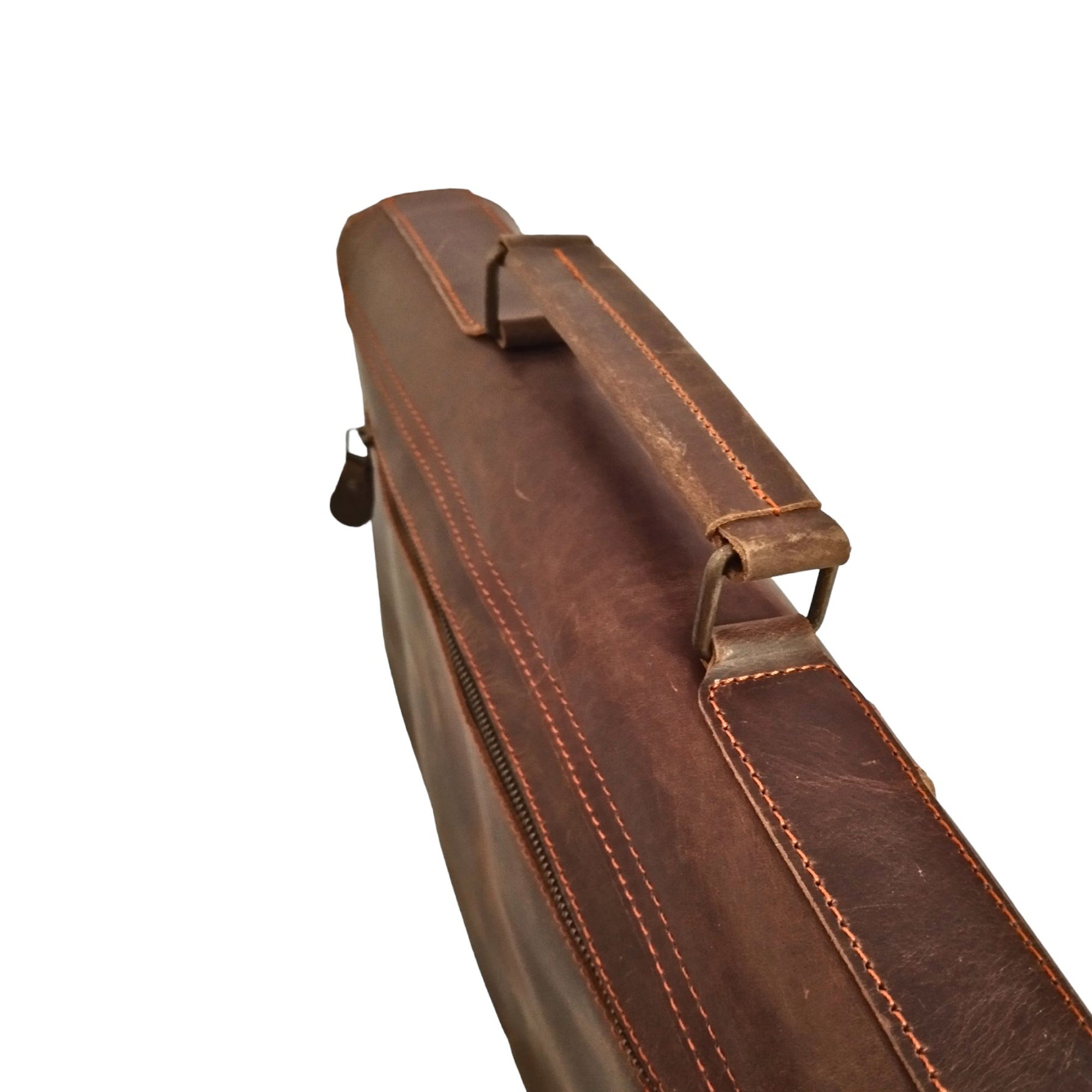 Brown Leather Laptop Bag 15.6" Messenger Bag | Antique Cow Leather