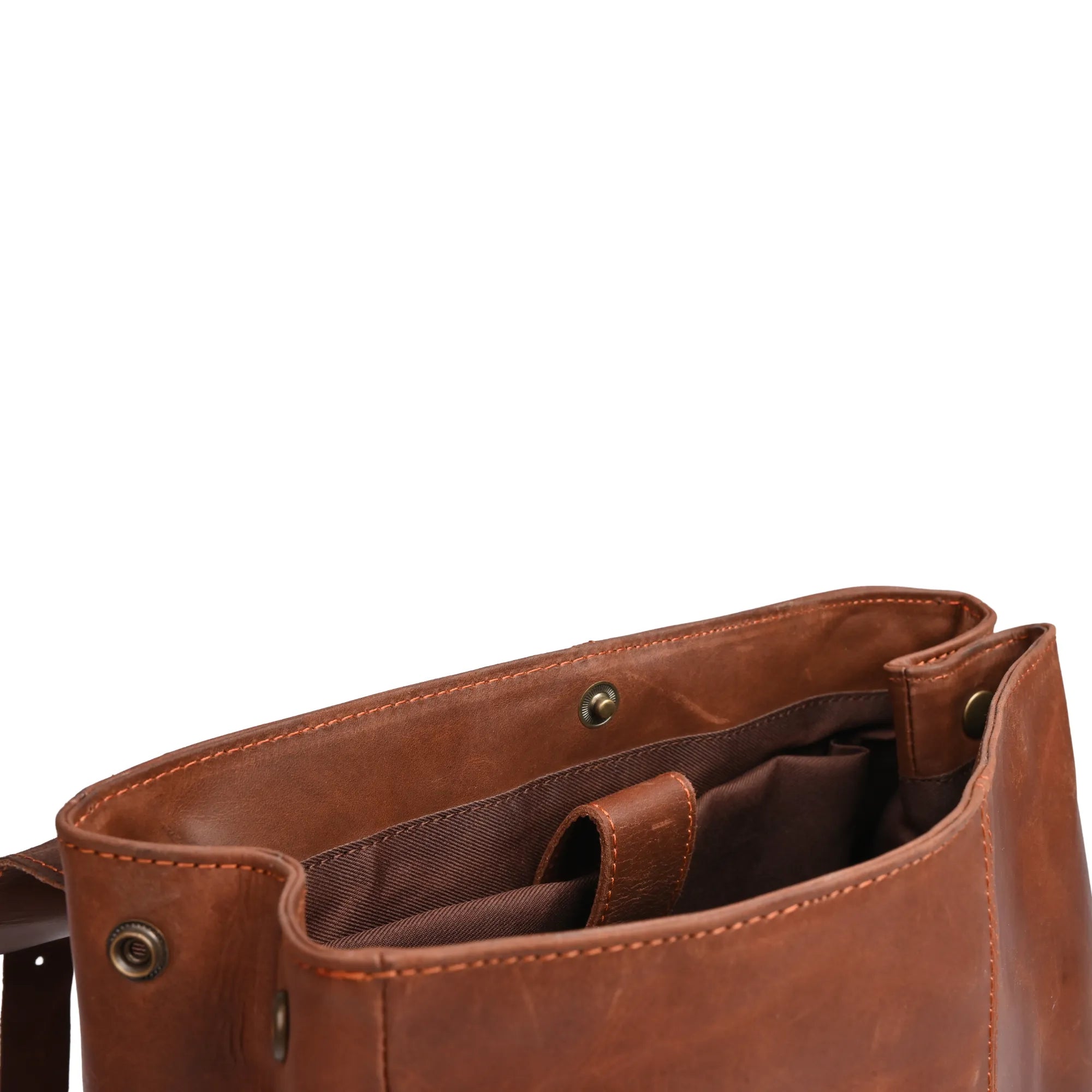 Camel Brown Leather Laptop Backpack – Stylish Travel & Work Companion