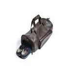 Choco Leather Duffel Bag, Travel Bag