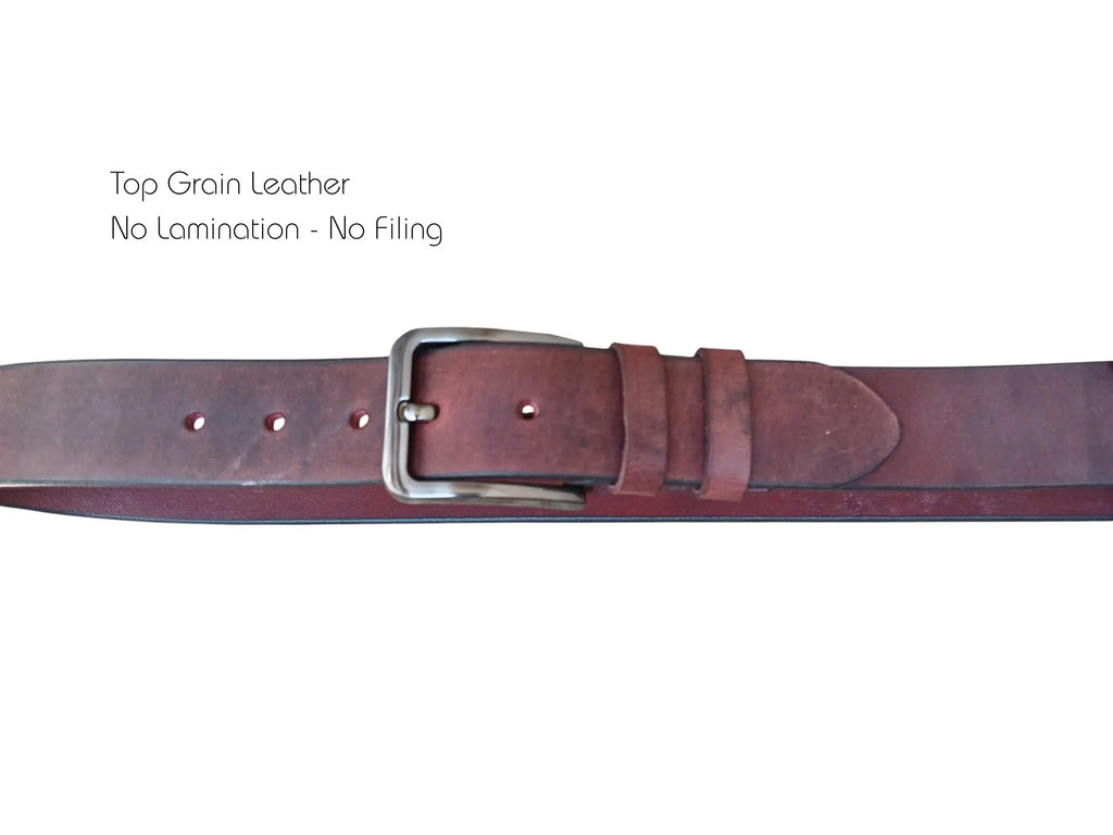 Casual Belt for Men Brown Casual Top Grain Buffalo Leather 40mm