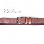 Casual Belt for Men Camel Brown Casual Top Grain Buffalo Leather 40mm