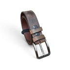 Casual Belt for Men Blackish Brown Casual Top Grain Buffalo Leather 40mm