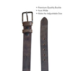 Casual Belt for Men Blackish Brown Casual Top Grain Buffalo Leather 40mm