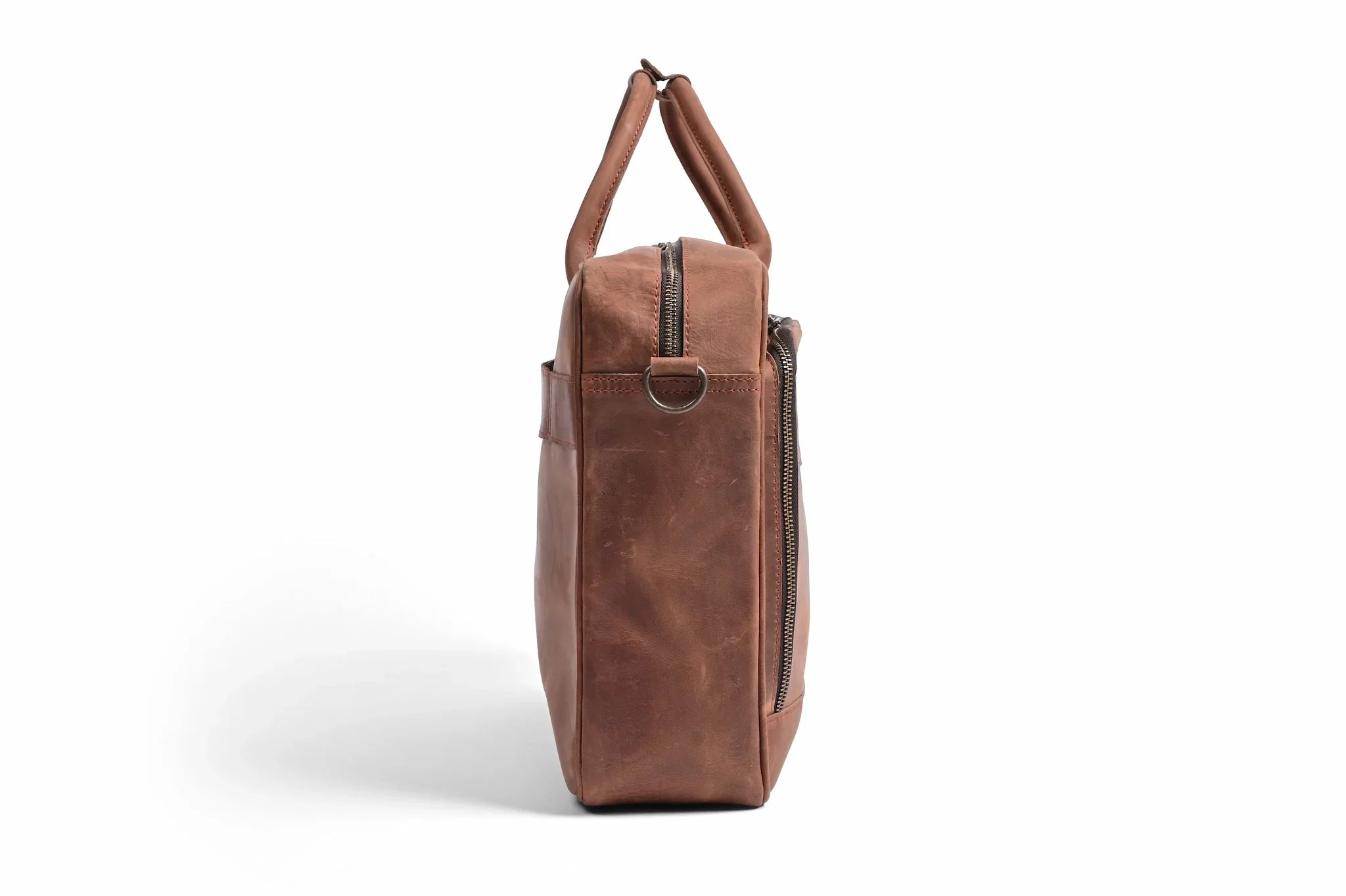 Premium Crazy Horse leather laptop bag handmade satchel 14 15 16 inch