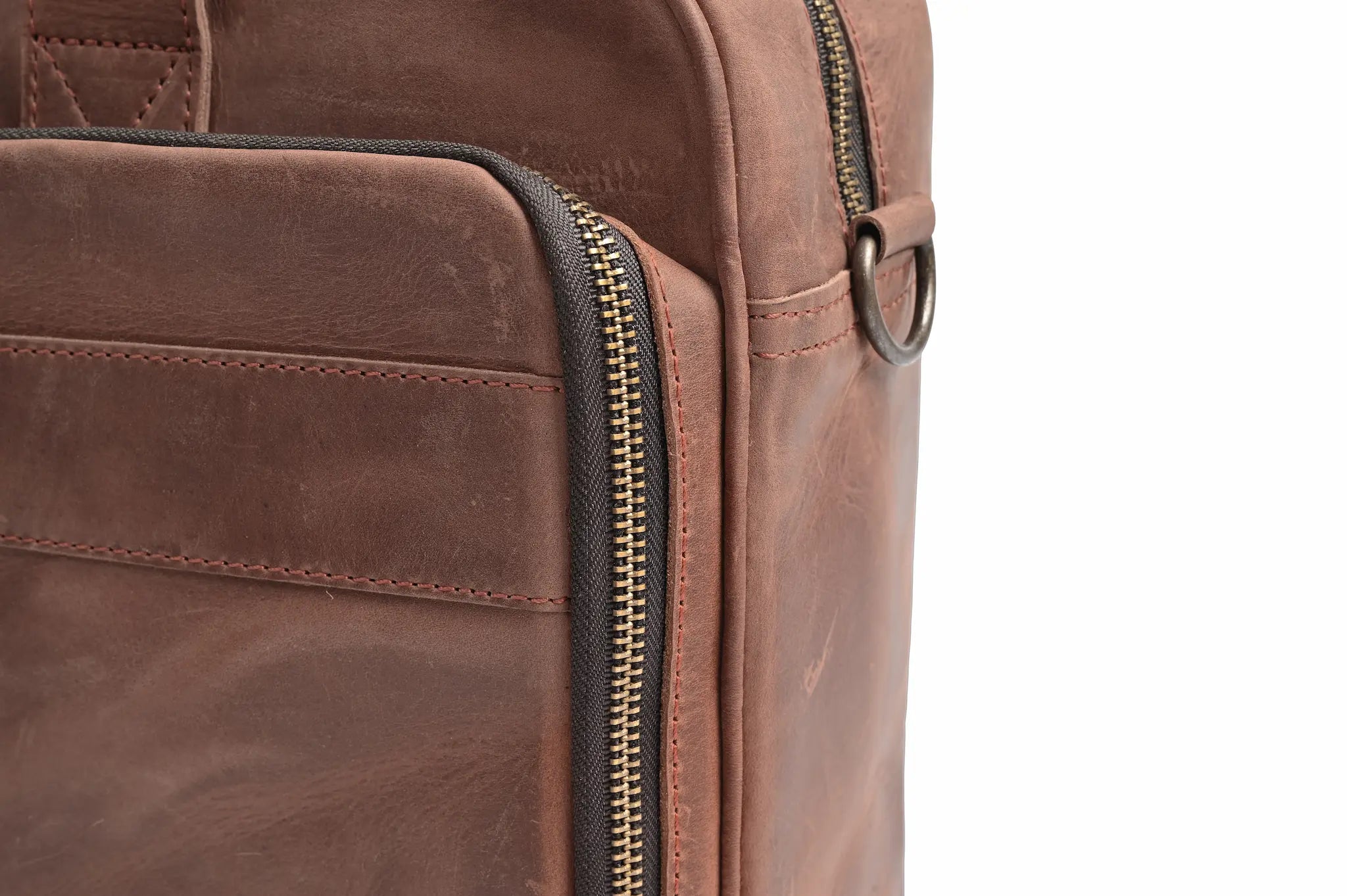 Premium Crazy Horse leather laptop bag handmade satchel 14 15 16 inch