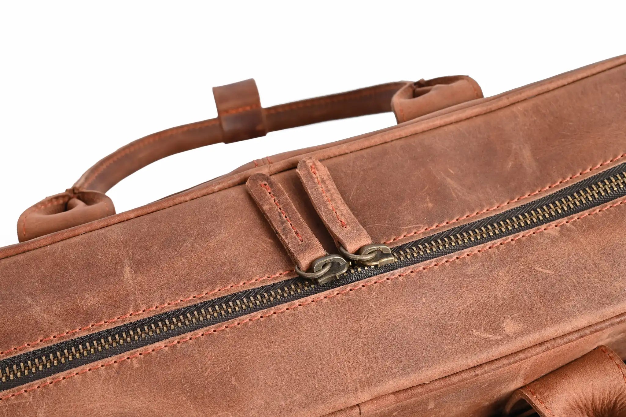 Premium Crazy Horse leather laptop bag handmade satchel 14 15 16 inch