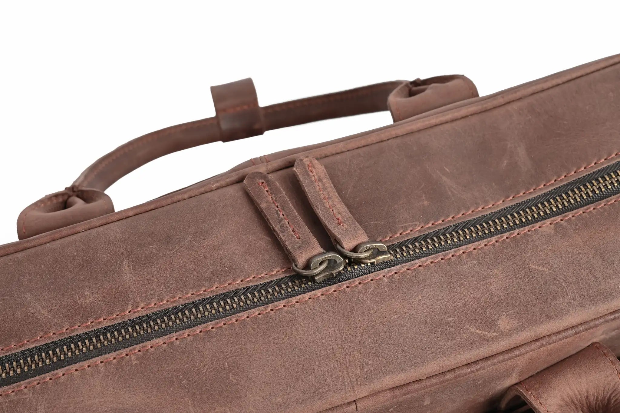 Premium Crazy Horse leather laptop bag handmade satchel 14 15 16 inch