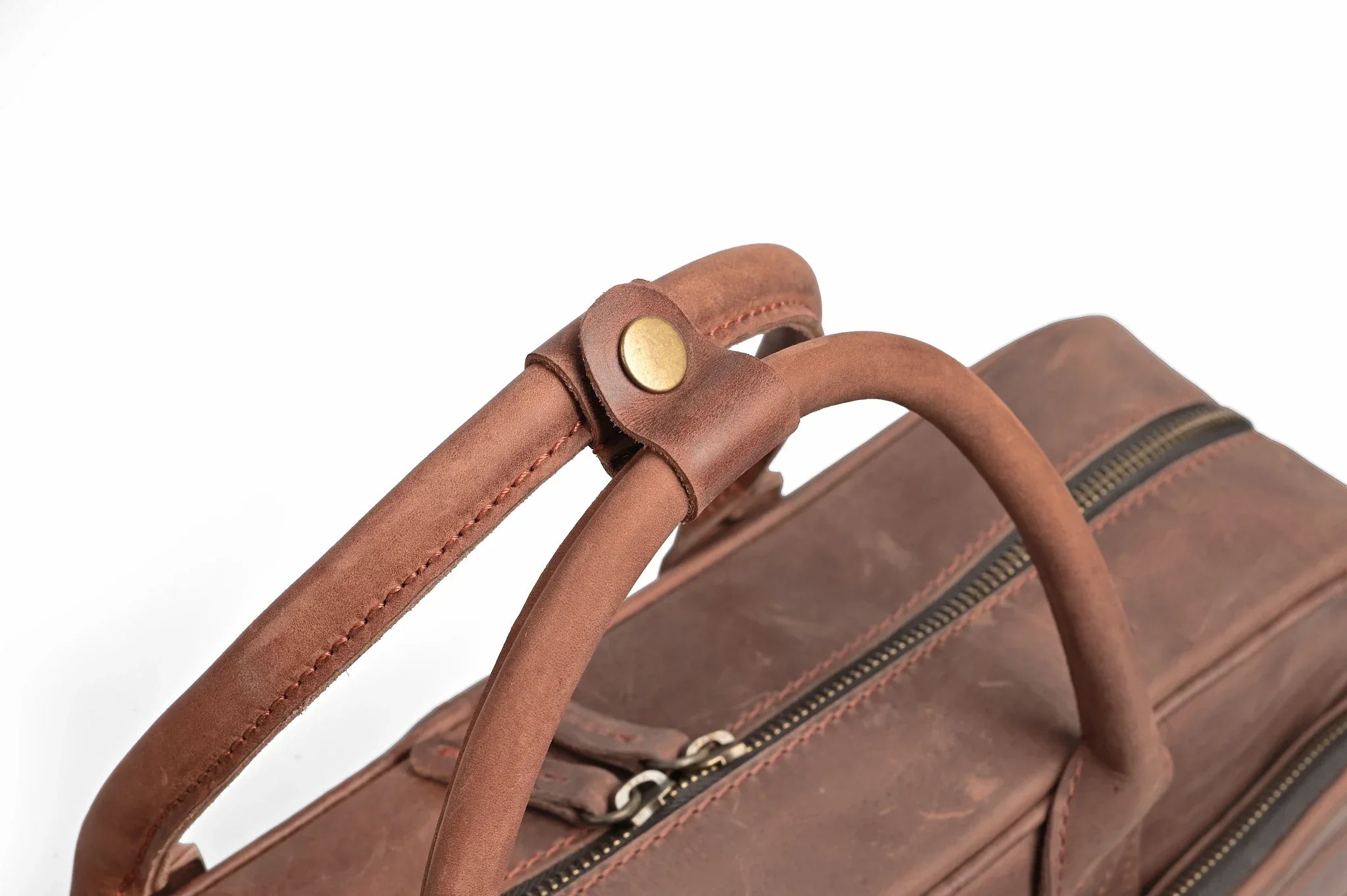 Premium Crazy Horse leather laptop bag handmade satchel 14 15 16 inch