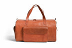 Premium Pull-Up Leather Duffel Weekender Travel Bag