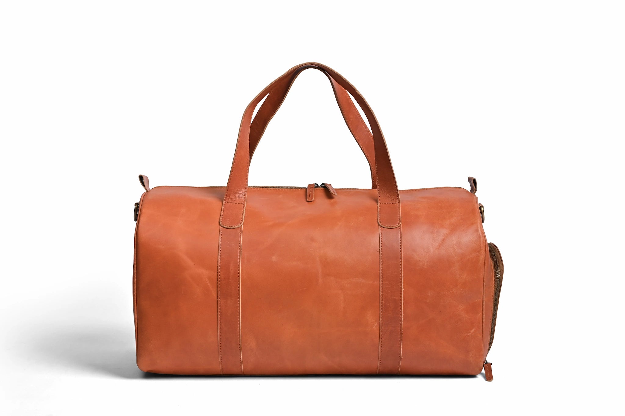 Premium Pull-Up Leather Duffel Weekender Travel Bag