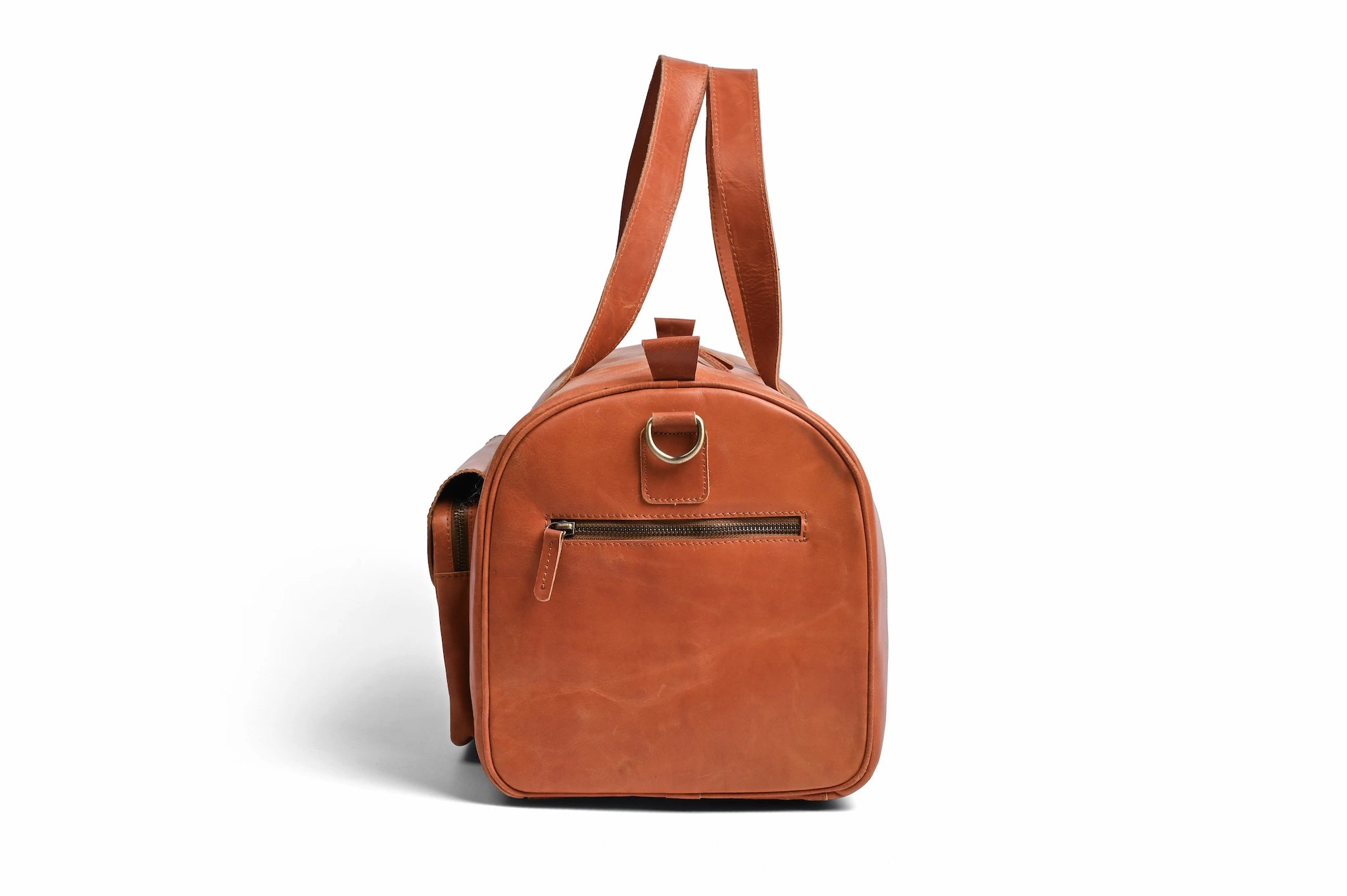 Premium Pull-Up Leather Duffel Weekender Travel Bag
