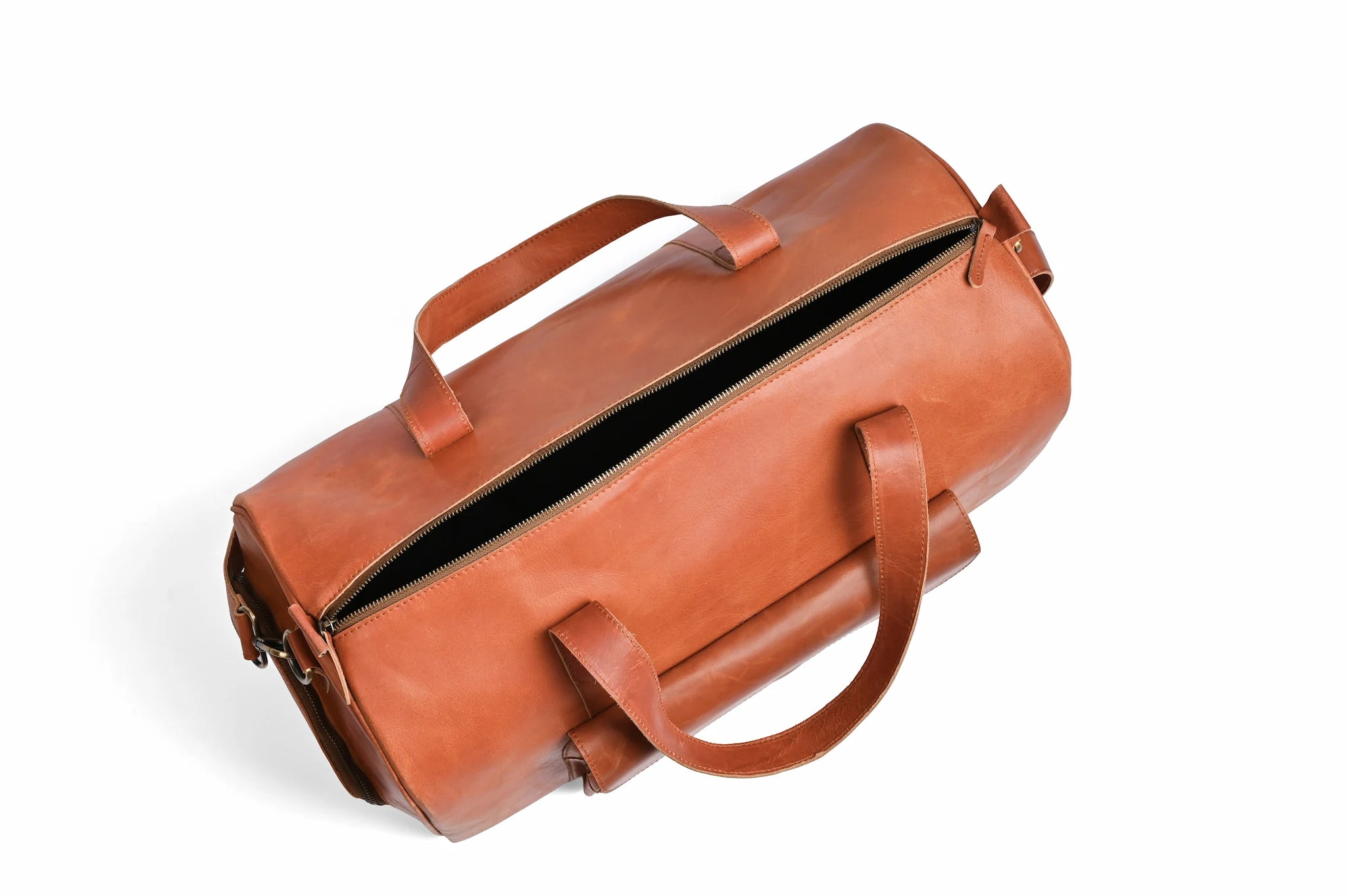 Premium Pull-Up Leather Duffel Weekender Travel Bag