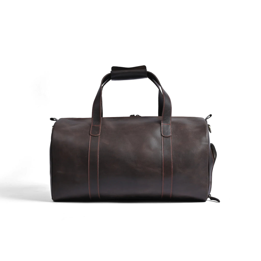 Choco Leather Duffel Bag, Travel Bag