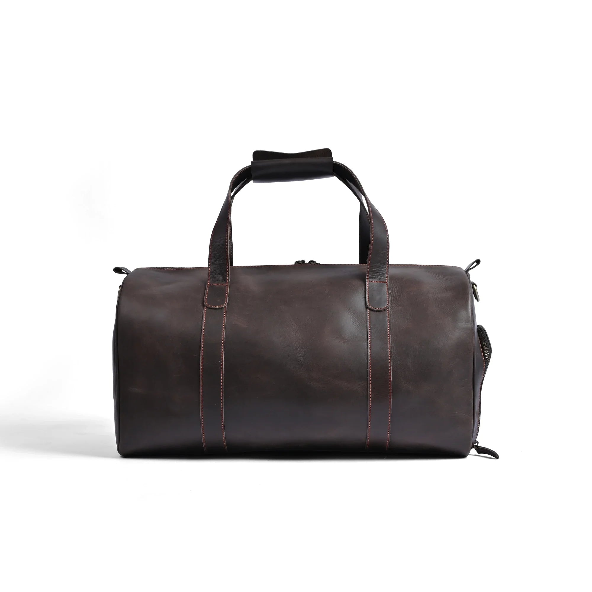 Choco Leather Duffel Bag, Travel Bag