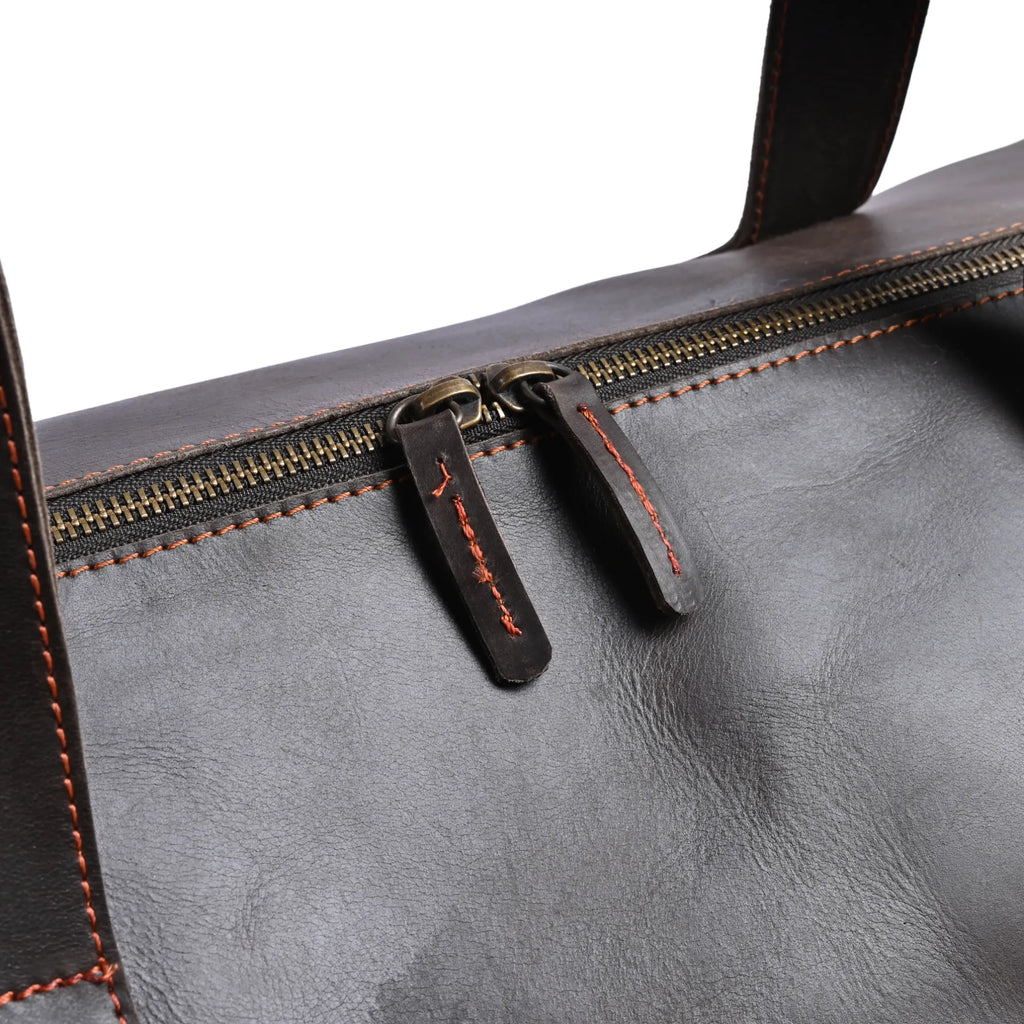 Choco Leather Duffel Bag, Travel Bag