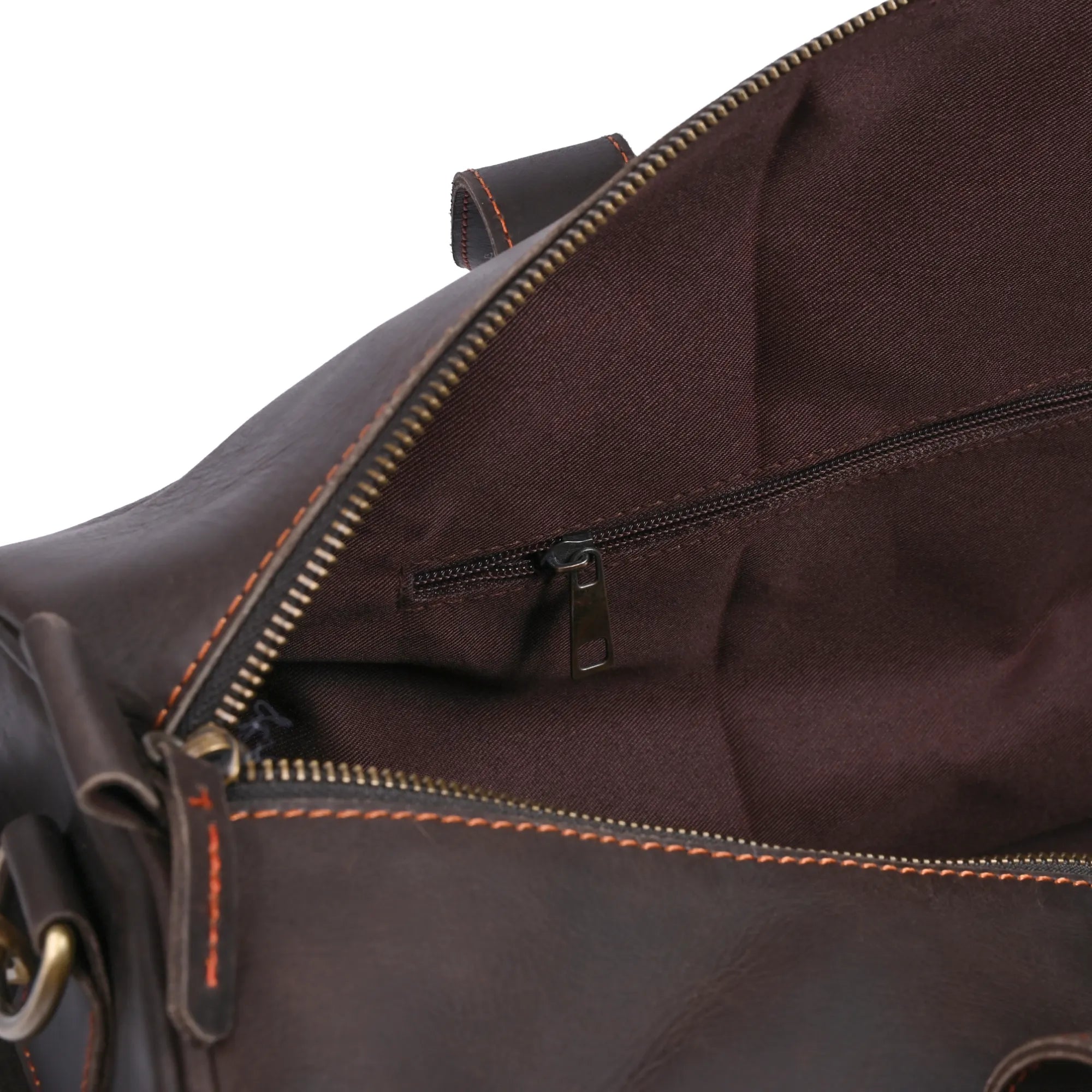 Choco Leather Duffel Bag, Travel Bag