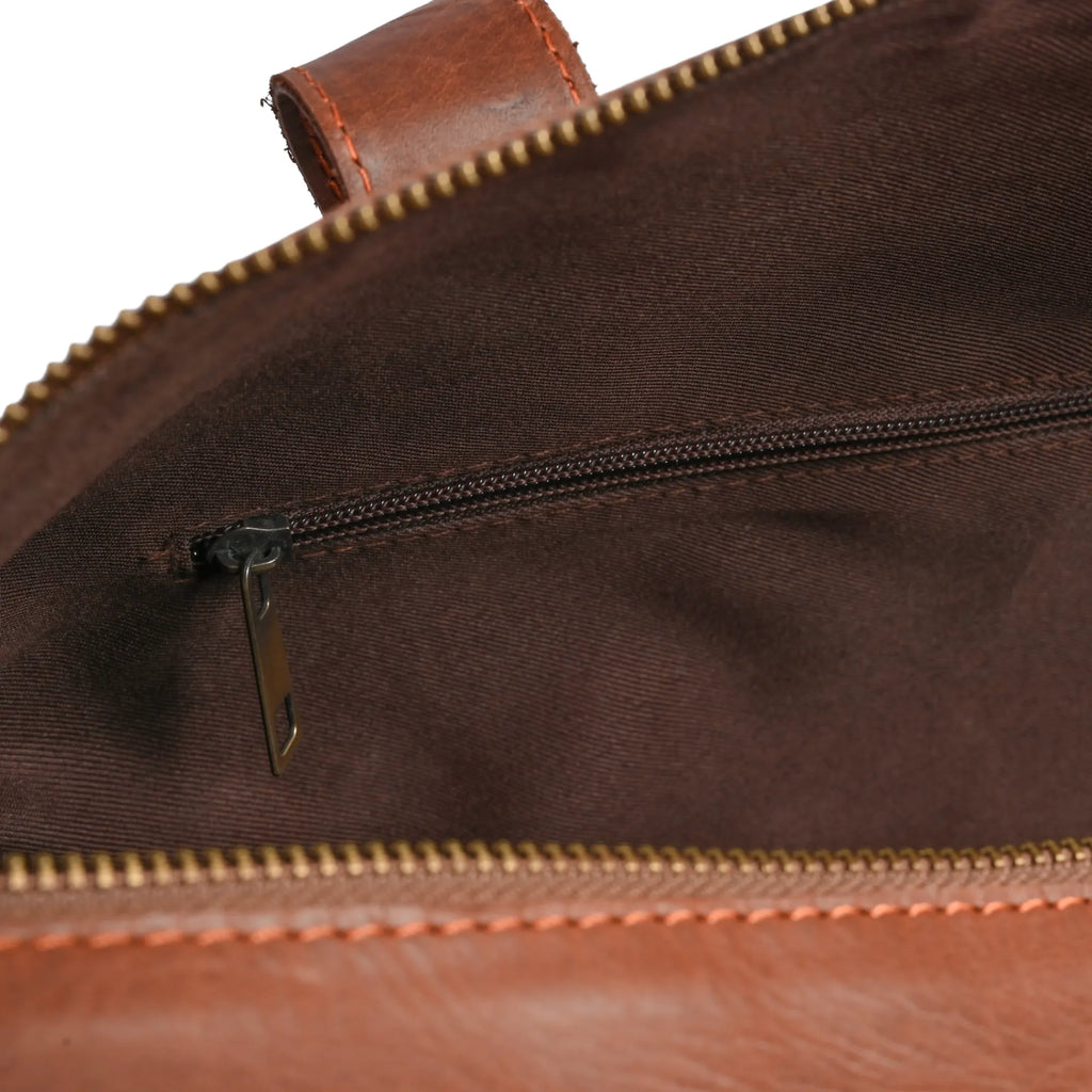 Camel Brown Premium Pull-Up Leather Duffel Weekender Travel Bag | Full-Grain Cowhide