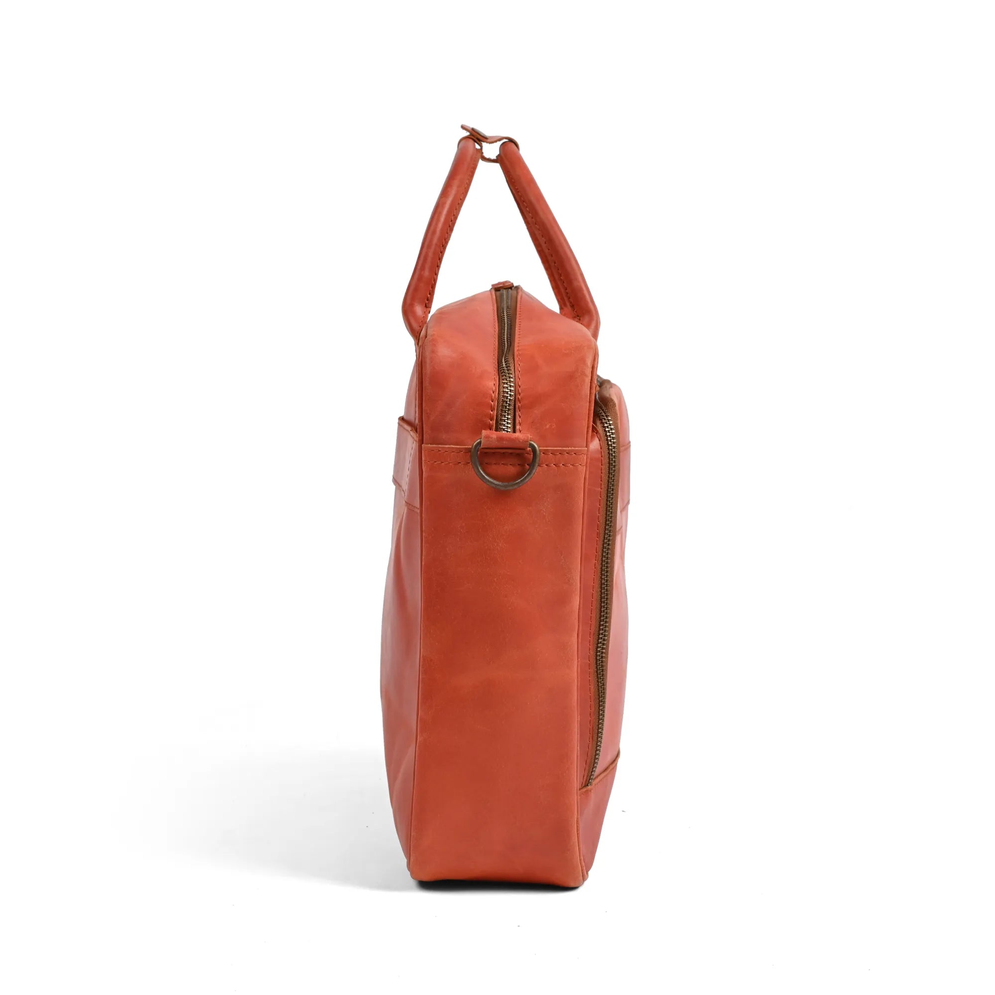 15.6 / 16 Inch Tan Leather Business Laptop Bag | Premium Cow Leather Briefcase