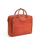 15.6 / 16 Inch Tan Leather Business Laptop Bag | Premium Cow Leather Briefcase