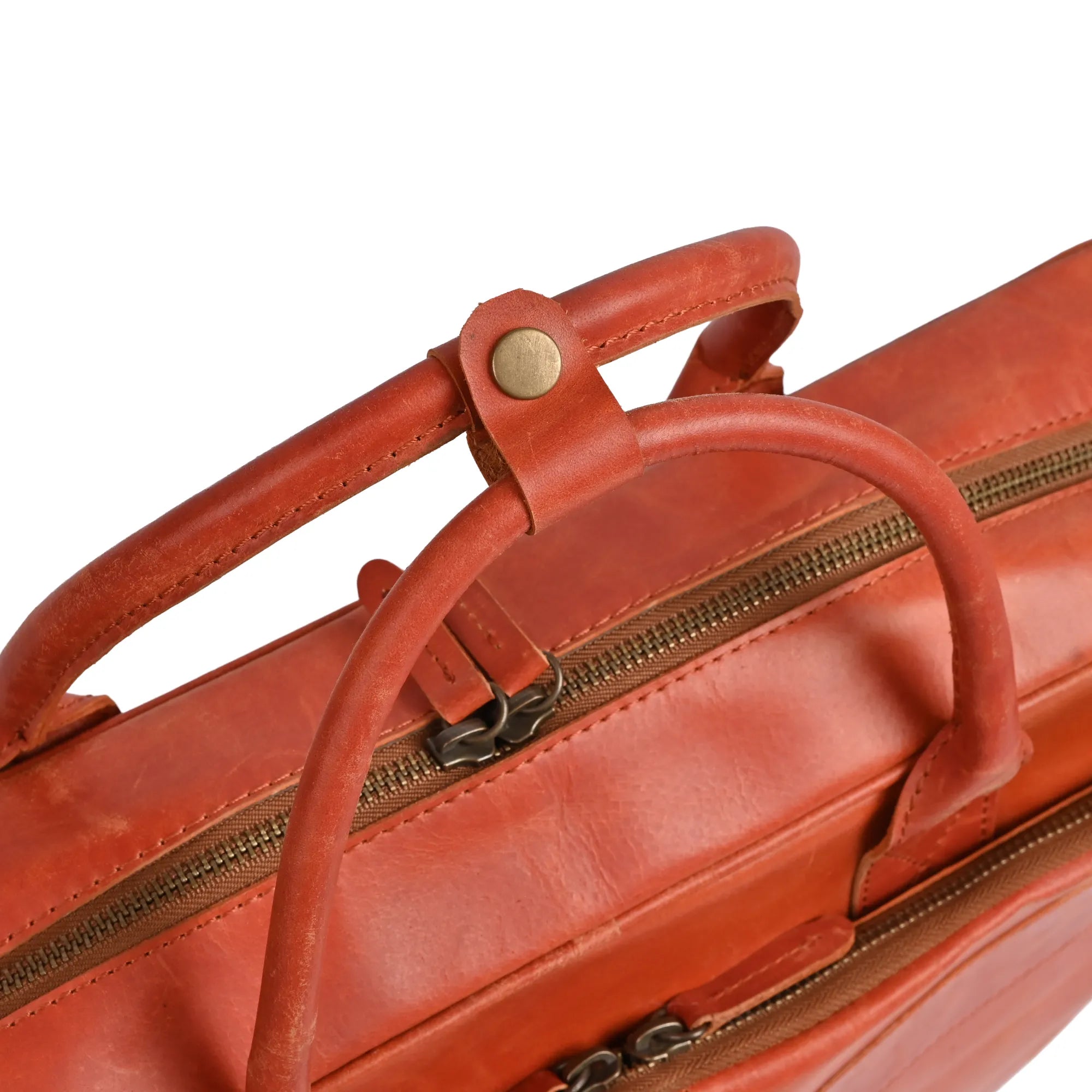 15.6 / 16 Inch Tan Leather Business Laptop Bag | Premium Cow Leather Briefcase