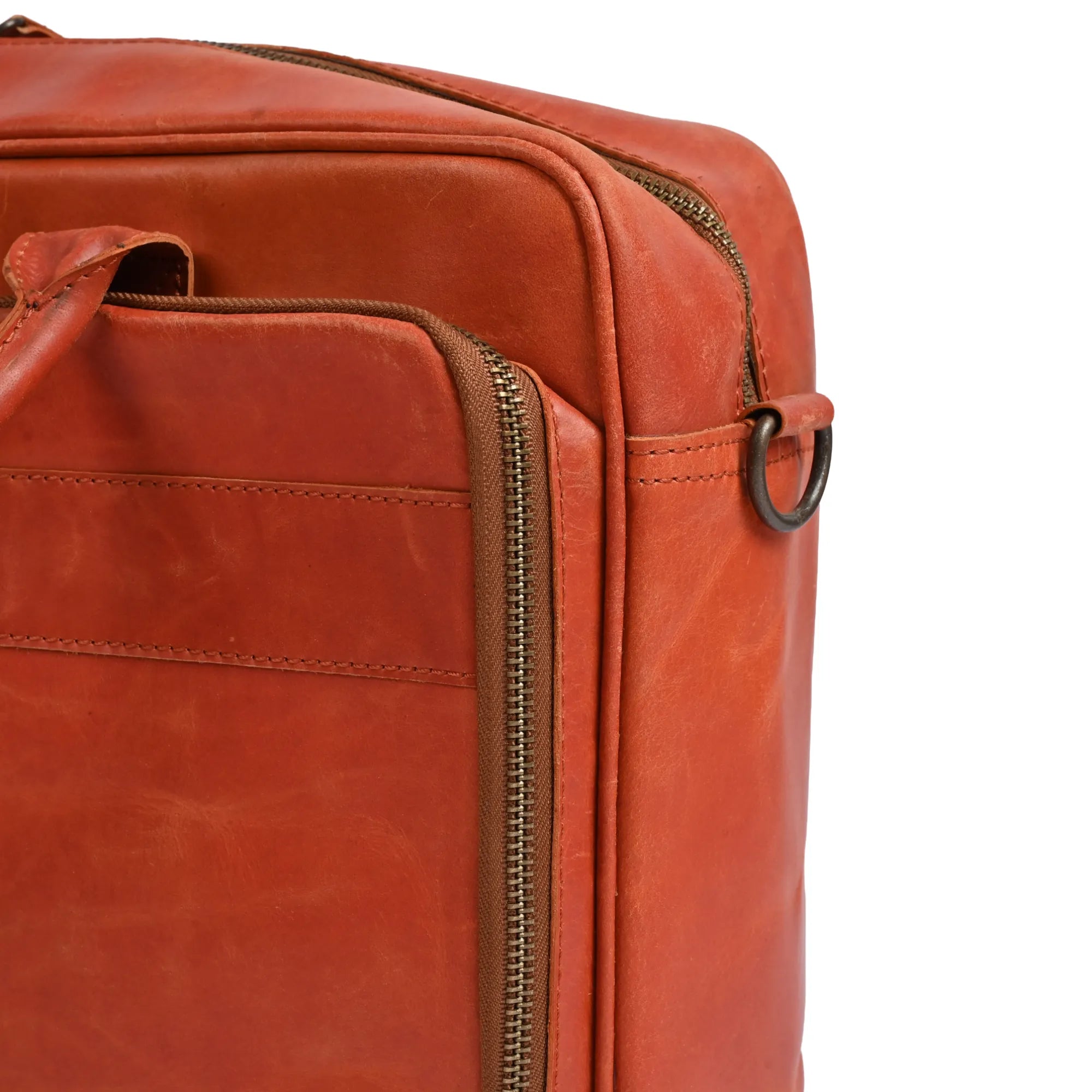15.6 / 16 Inch Tan Leather Business Laptop Bag | Premium Cow Leather Briefcase