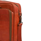 15.6 / 16 Inch Tan Leather Business Laptop Bag | Premium Cow Leather Briefcase