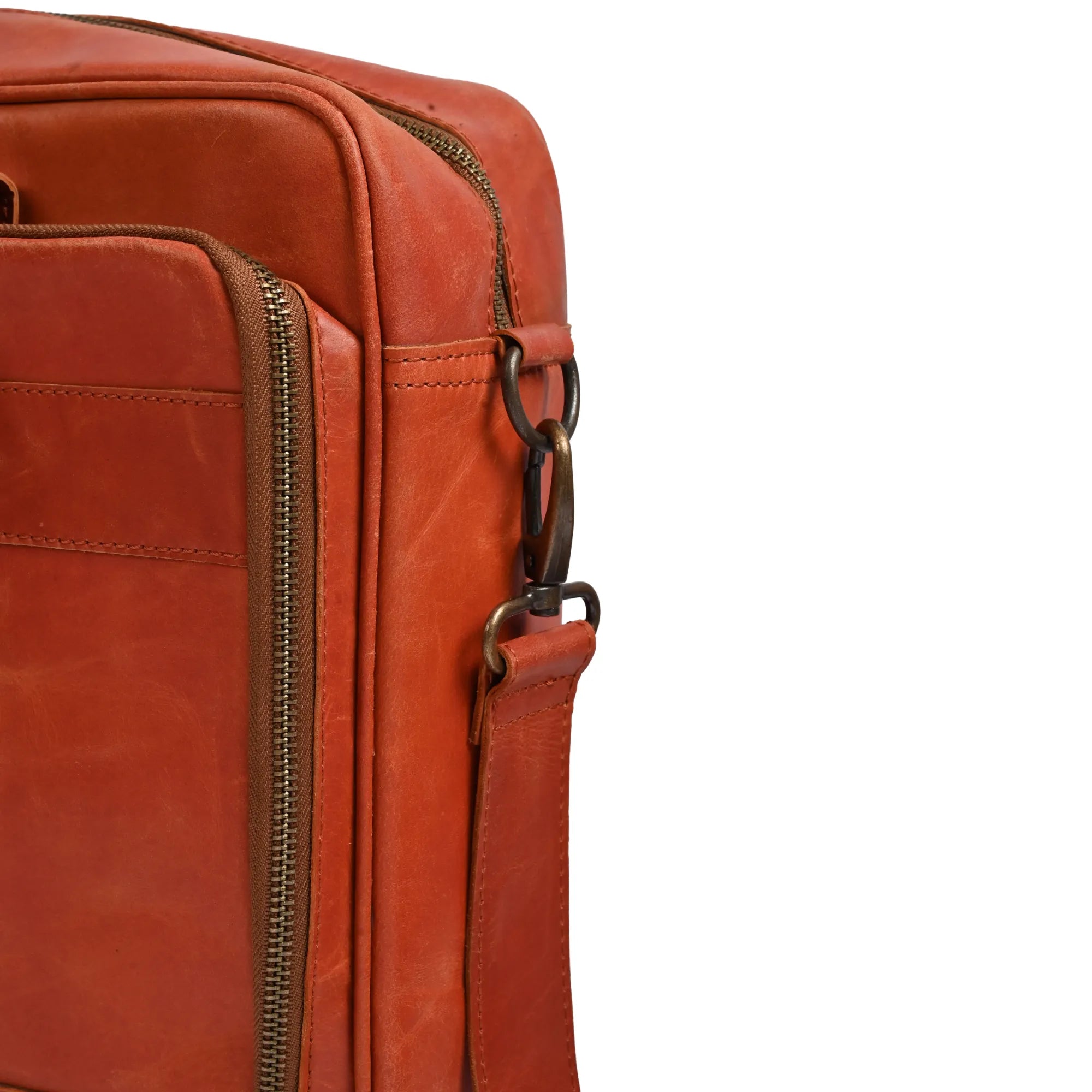 15.6 / 16 Inch Tan Leather Business Laptop Bag | Premium Cow Leather Briefcase