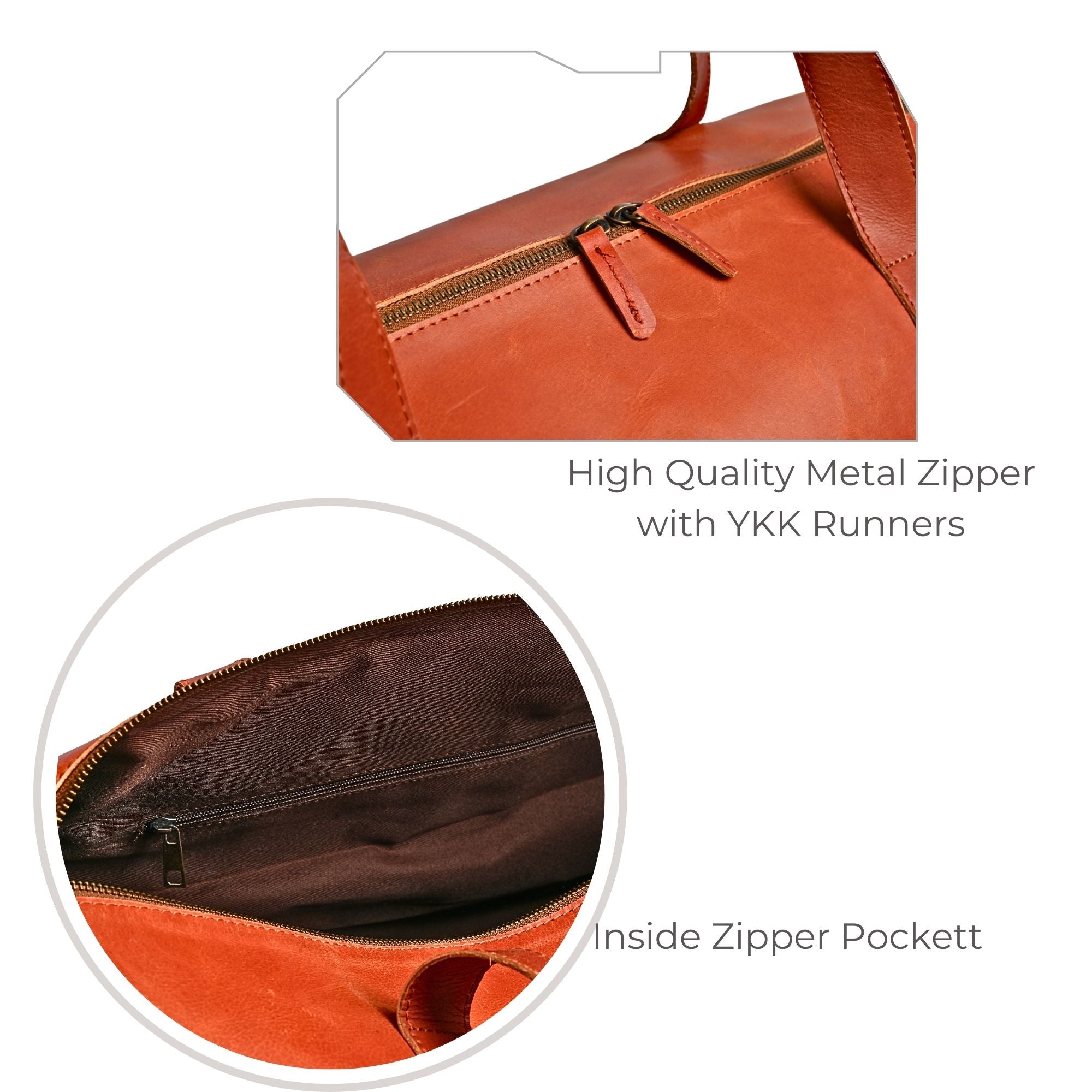 Premium Pull-Up Leather Duffel Weekender Travel Bag