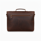 Dark Brown Leather Laptop Bag 