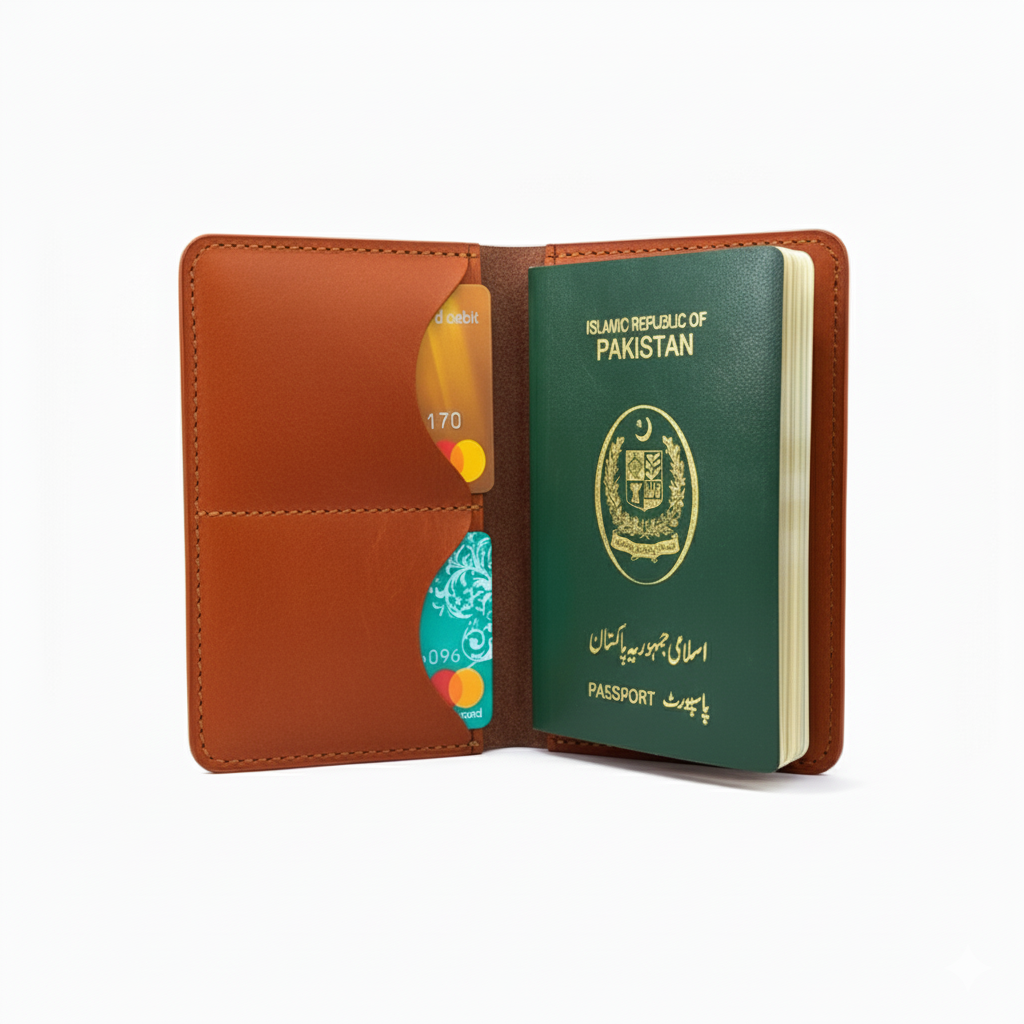 Tan Leather Passport Cover