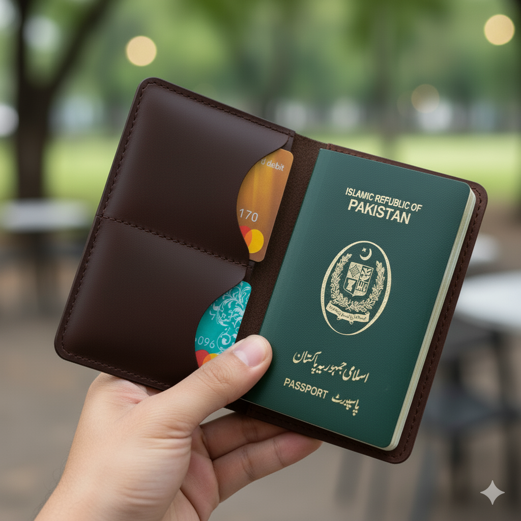 Choco Brown Leather Passport Cover | Vintage Full-Grain Travel Wallet