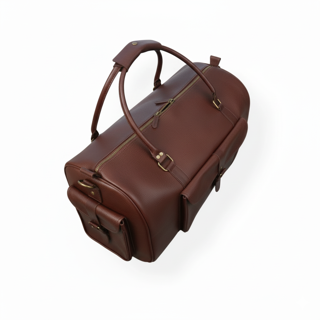 Softy Dark Brown Leather Duffel Bag Travel & Weekender Bag