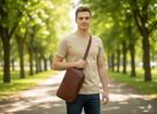Brown Leather Sling Bag