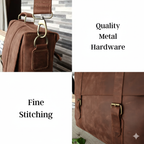 messenger bag for men, Handmade Leather Laptop Bag-Tan