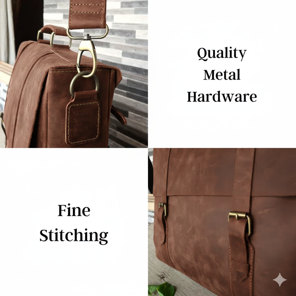 messenger bag for men, Handmade Leather Laptop Bag-Tan