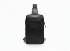 Black Leather Sling Bag
