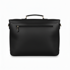 Black Leather Messenger Bag 14 "15" & 16" Laptop Bag Matt Oil Pull-Up Cow Leather