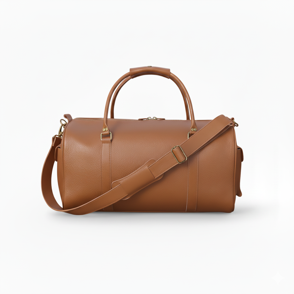 Softy Tan Leather Duffel Bag Travel & Weekender Bag