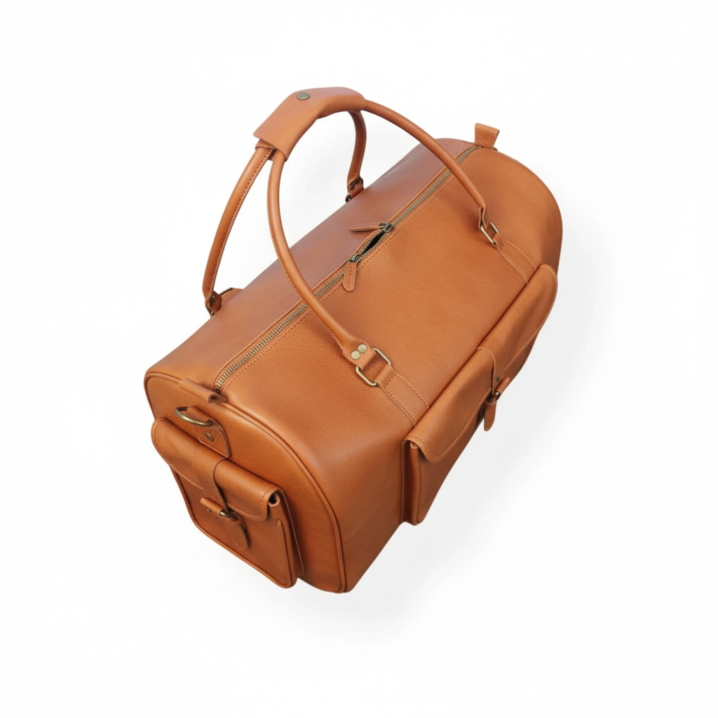 Softy Tan Leather Duffel Bag Travel & Weekender Bag