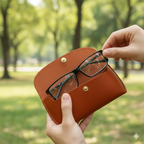 Tan Leather Eyewear Case - Optical Cover