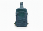 Navy Leather Sling Bag