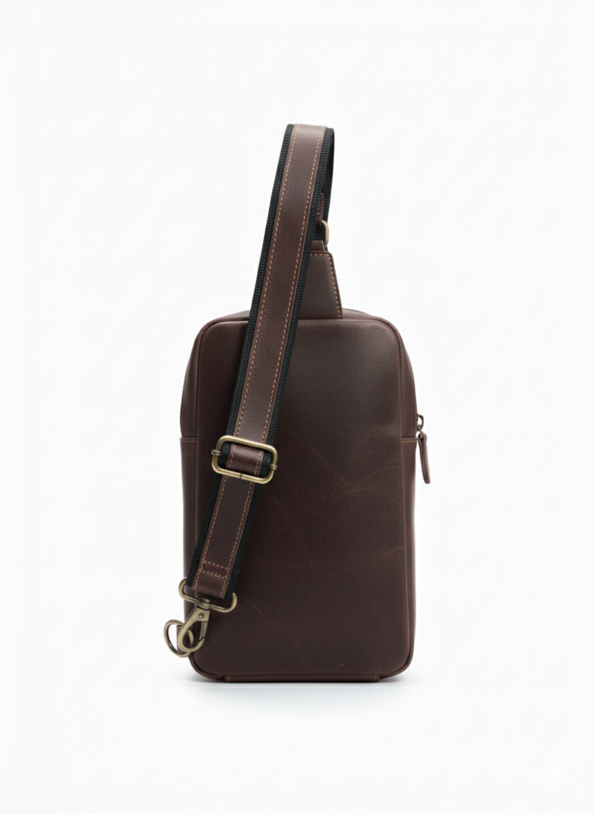 Choco Leather Sling Bag