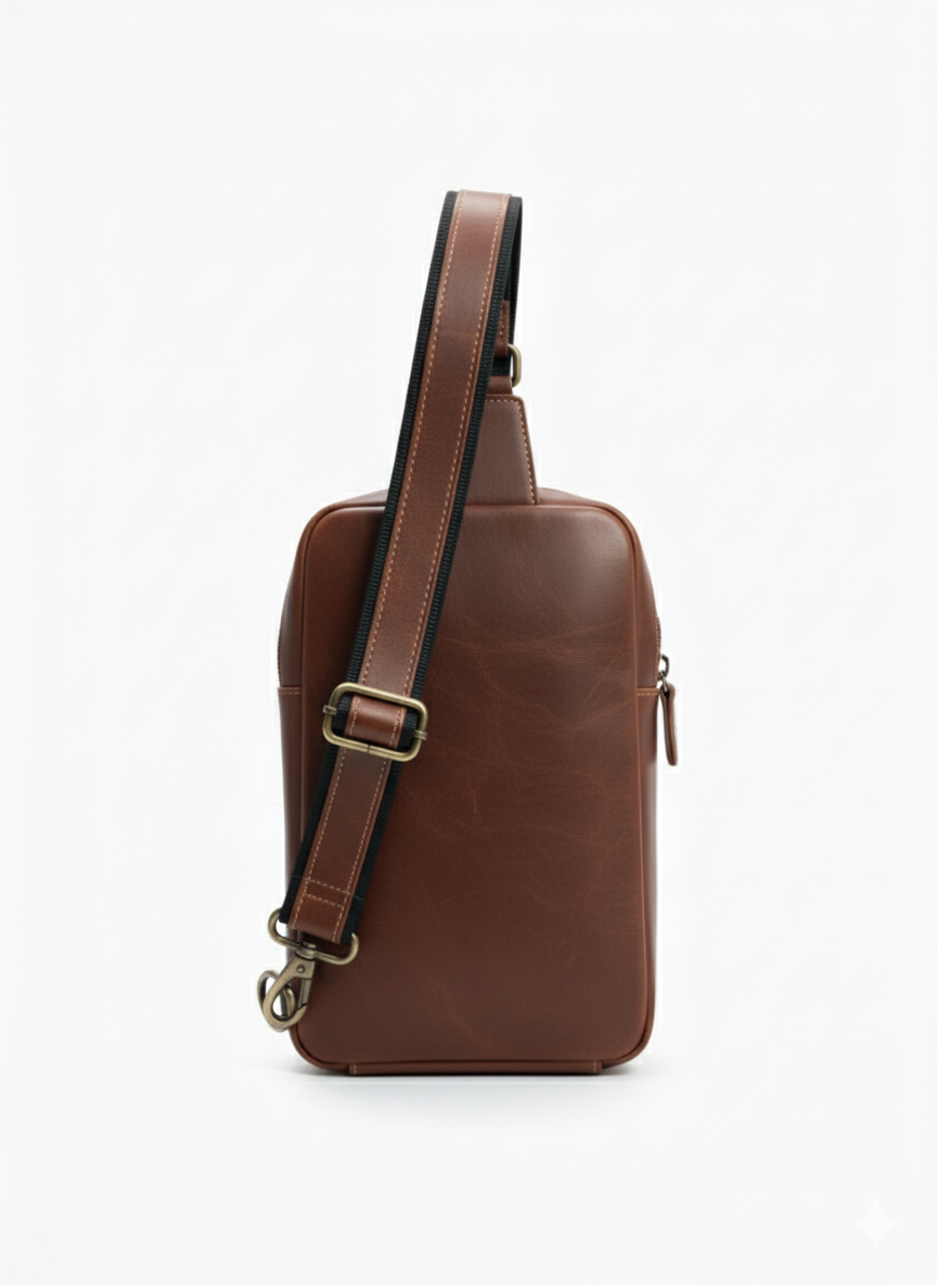 Brown Leather Sling Bag