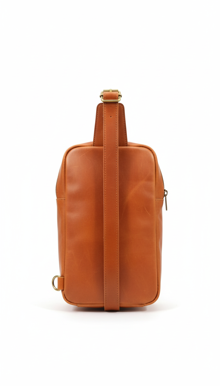 Chestnut Leather Sling Bag