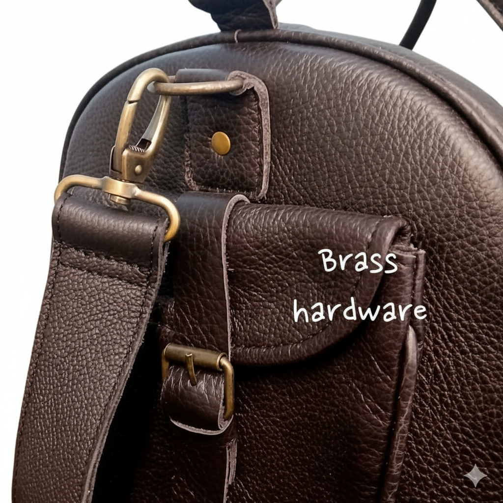 Softy Dark Brown Leather Duffel Bag Travel & Weekender Bag