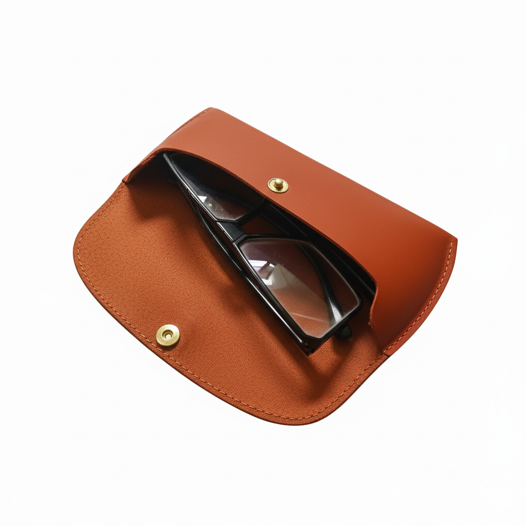 Tan Leather Eyewear Case - Optical Cover
